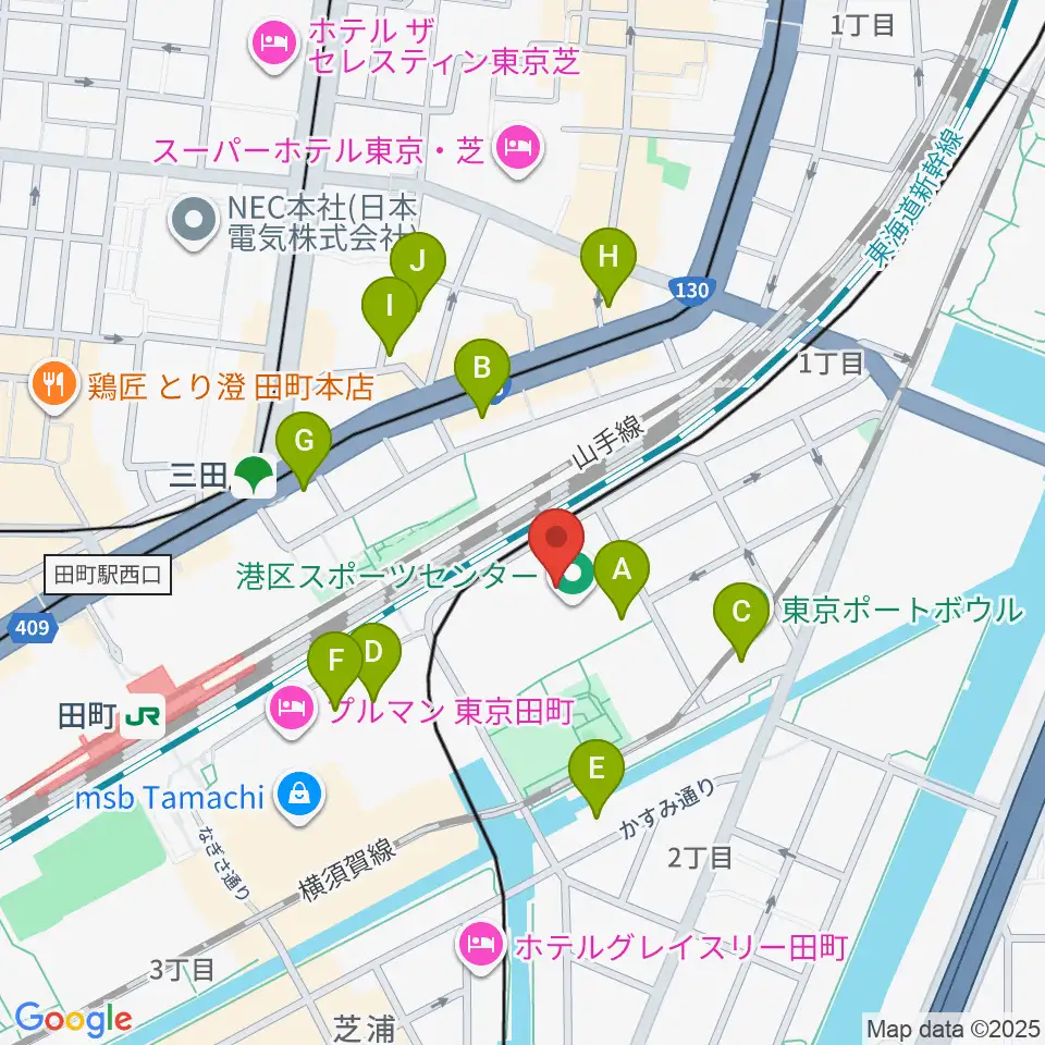 港区立男女平等参画センター リーブラ周辺のコンビニエンスストア一覧地図