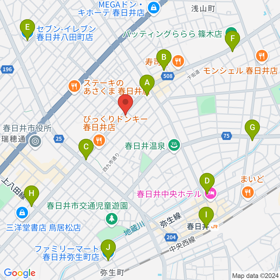 いわま楽器周辺のコンビニエンスストア一覧地図