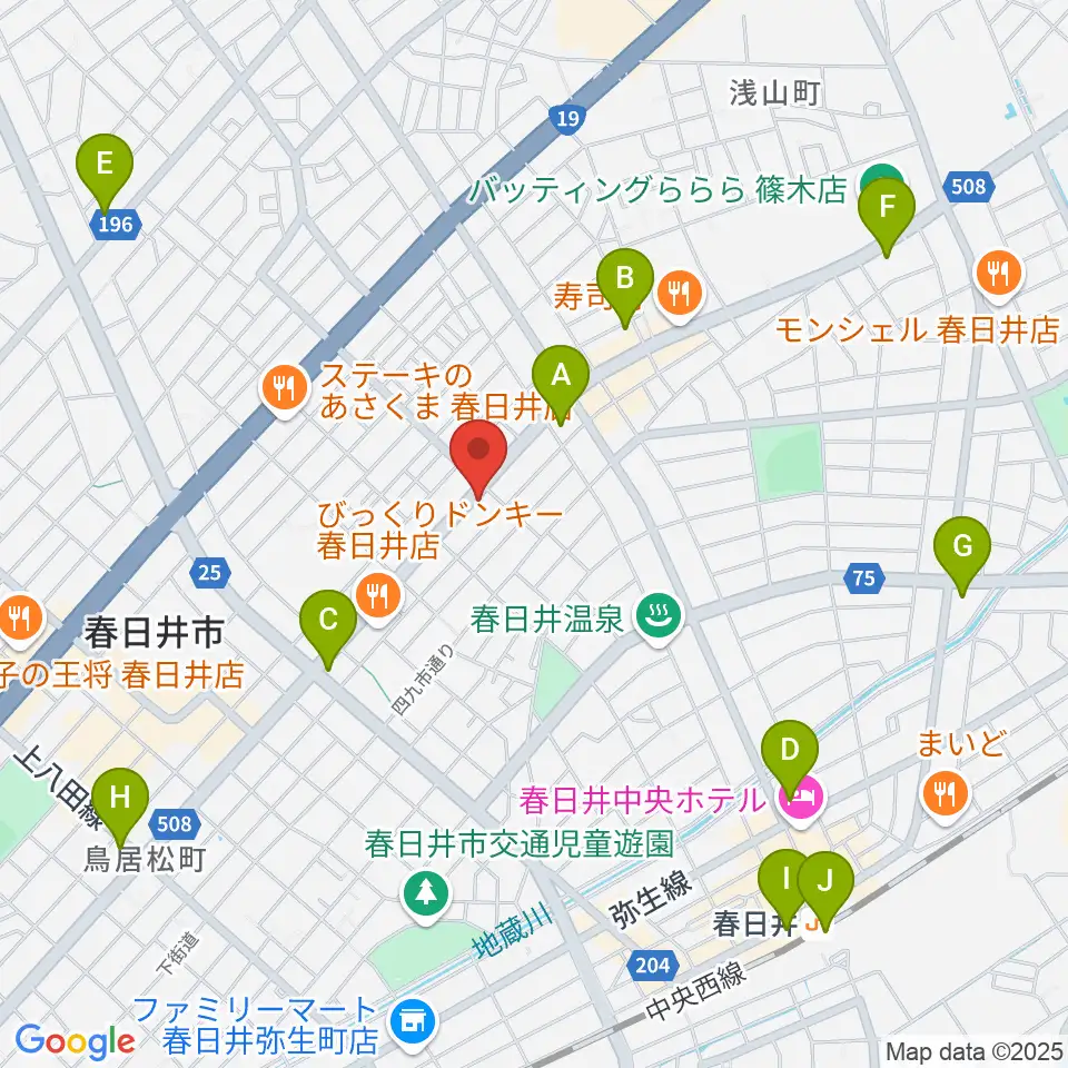 いわま楽器周辺のコンビニエンスストア一覧地図