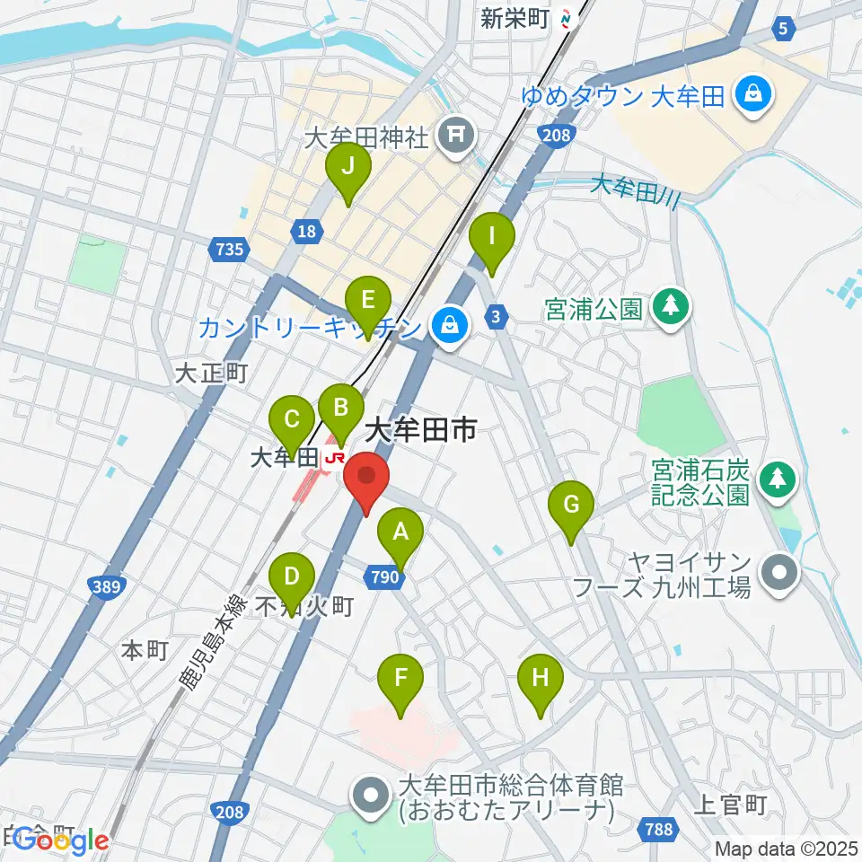 FMたんと周辺のコンビニエンスストア一覧地図