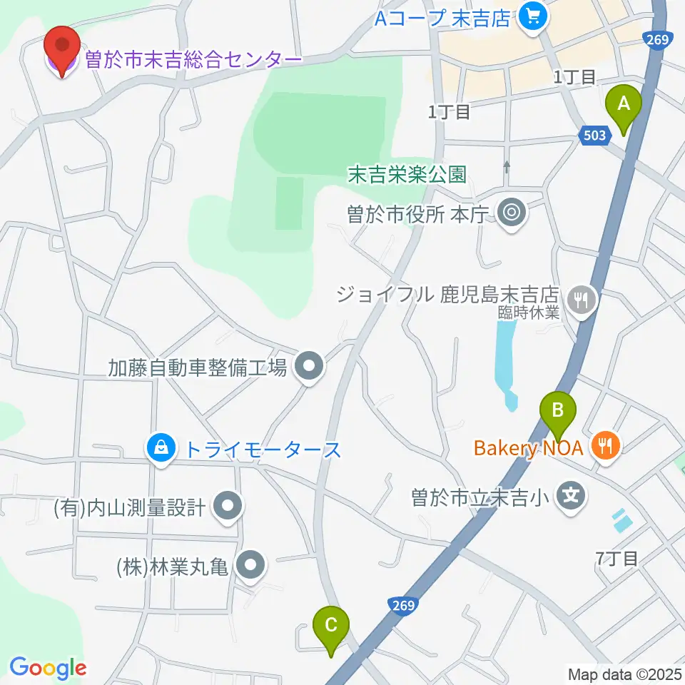 末吉総合センター周辺のコンビニエンスストア一覧地図