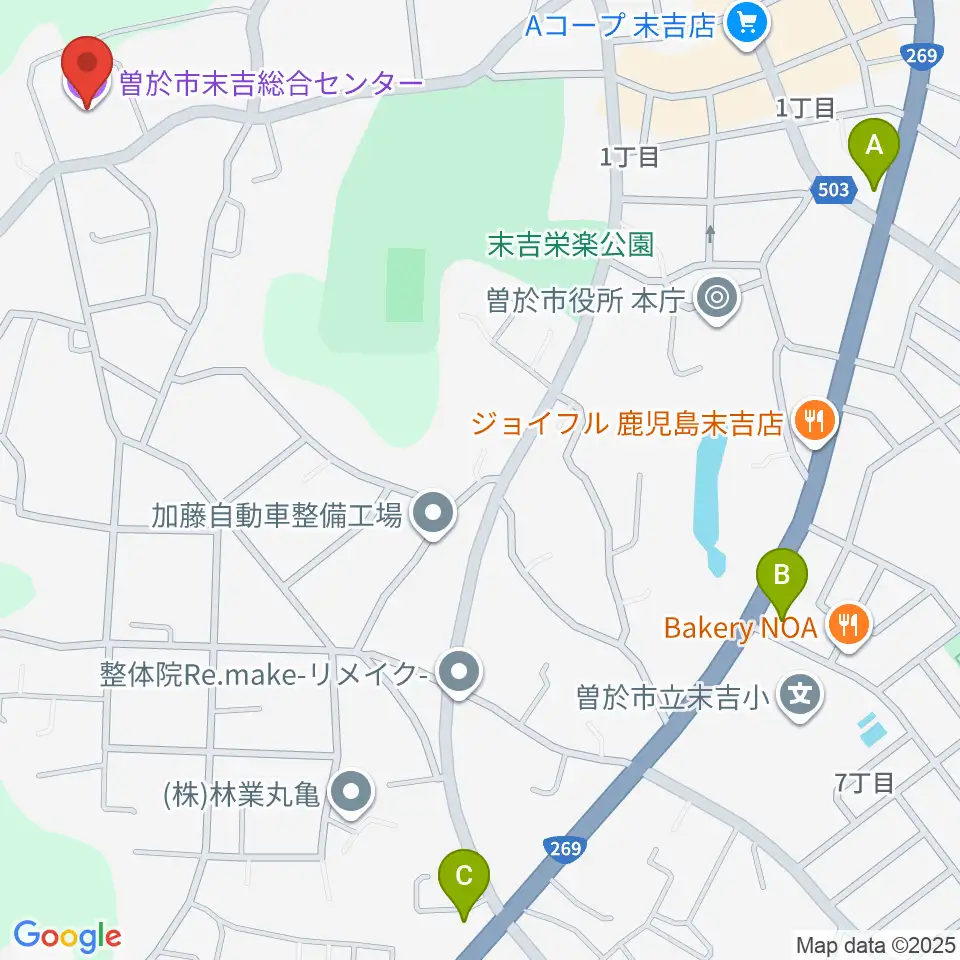 末吉総合センター周辺のコンビニエンスストア一覧地図