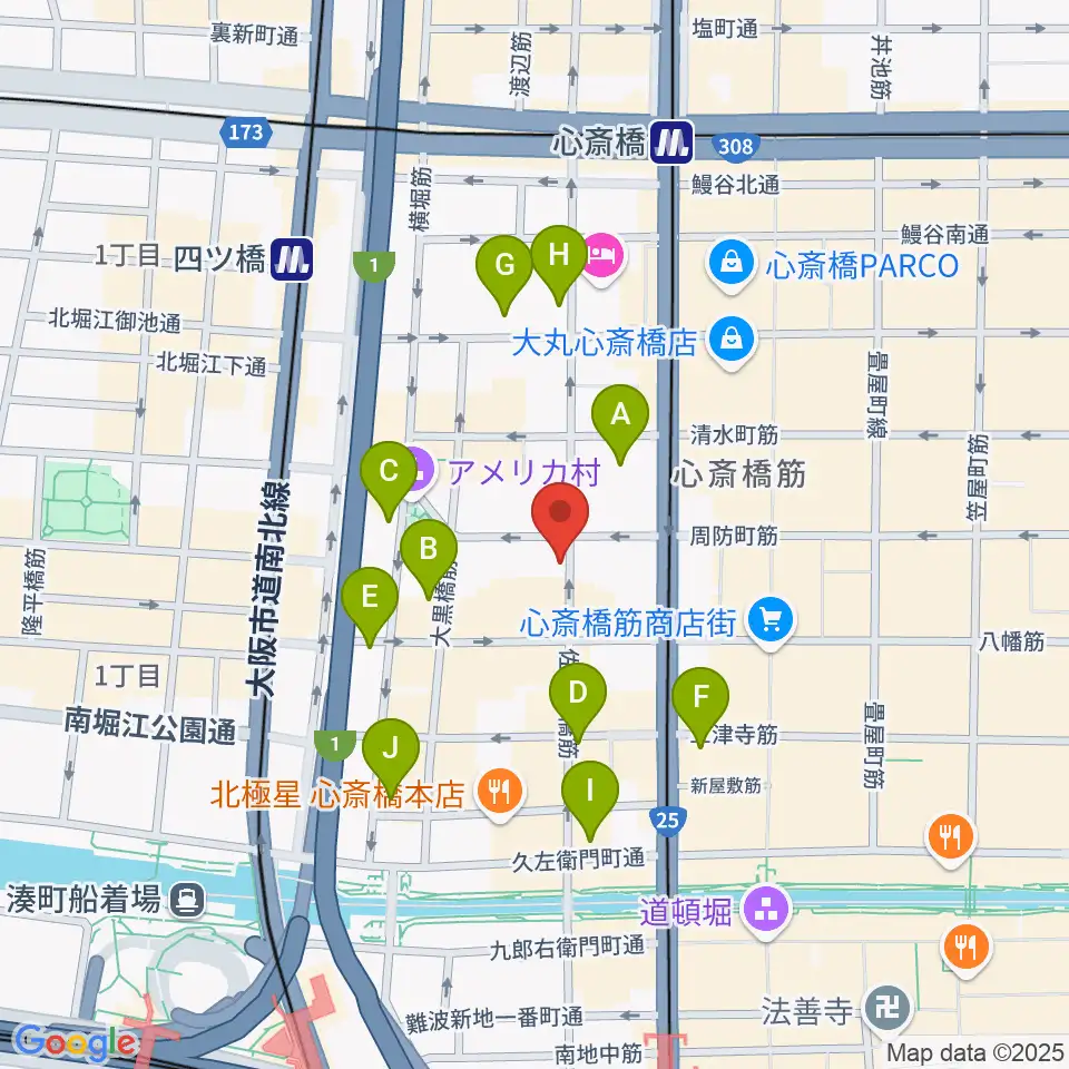 三木楽器アコースティックイン周辺のコンビニエンスストア一覧地図