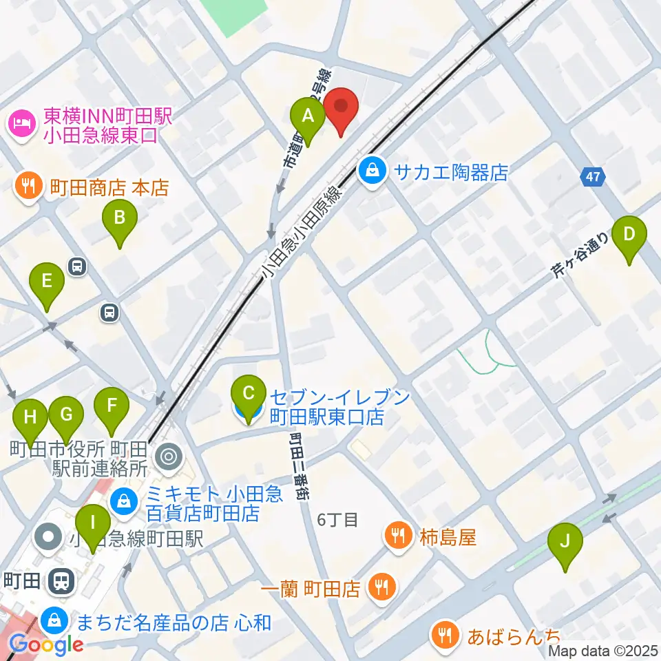 町田INTO THE BLUE周辺のコンビニエンスストア一覧地図