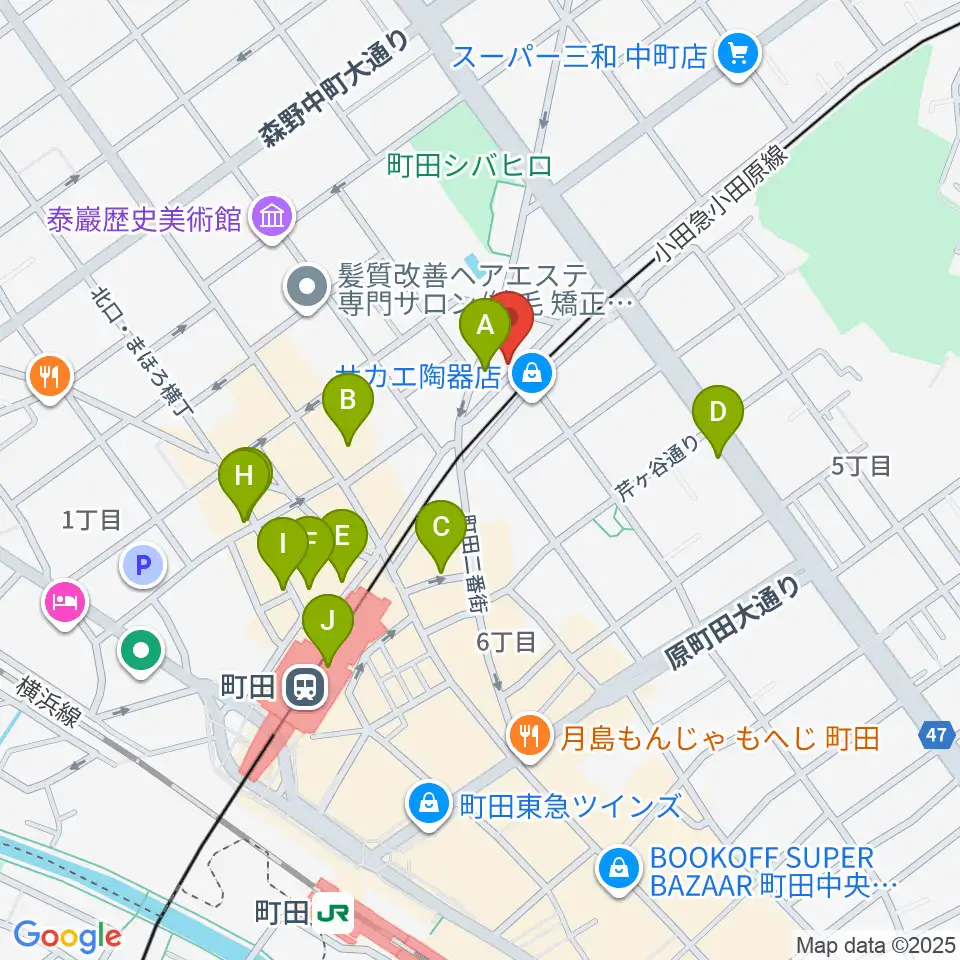 町田INTO THE BLUE周辺のコンビニエンスストア一覧地図