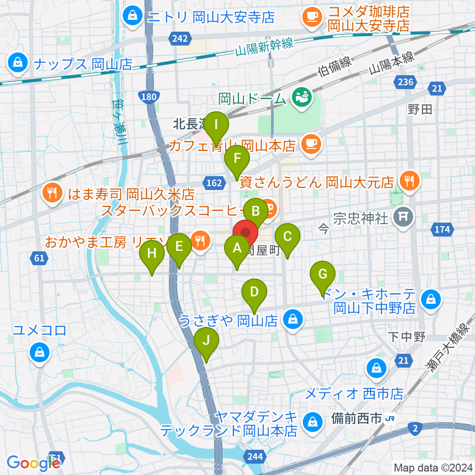 スタジオバース問屋町スタジオ周辺のコンビニエンスストア一覧地図