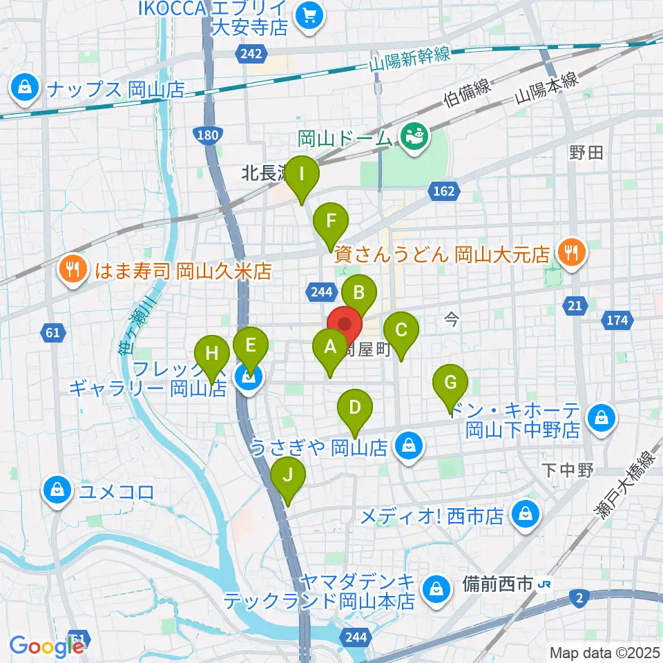 スタジオバース問屋町周辺のコンビニエンスストア一覧地図