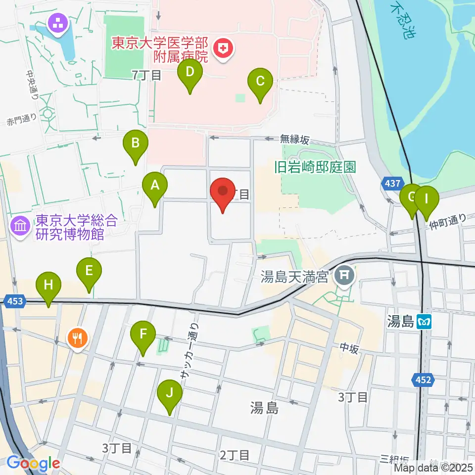 文京区青少年プラザb-lab周辺のコンビニエンスストア一覧地図