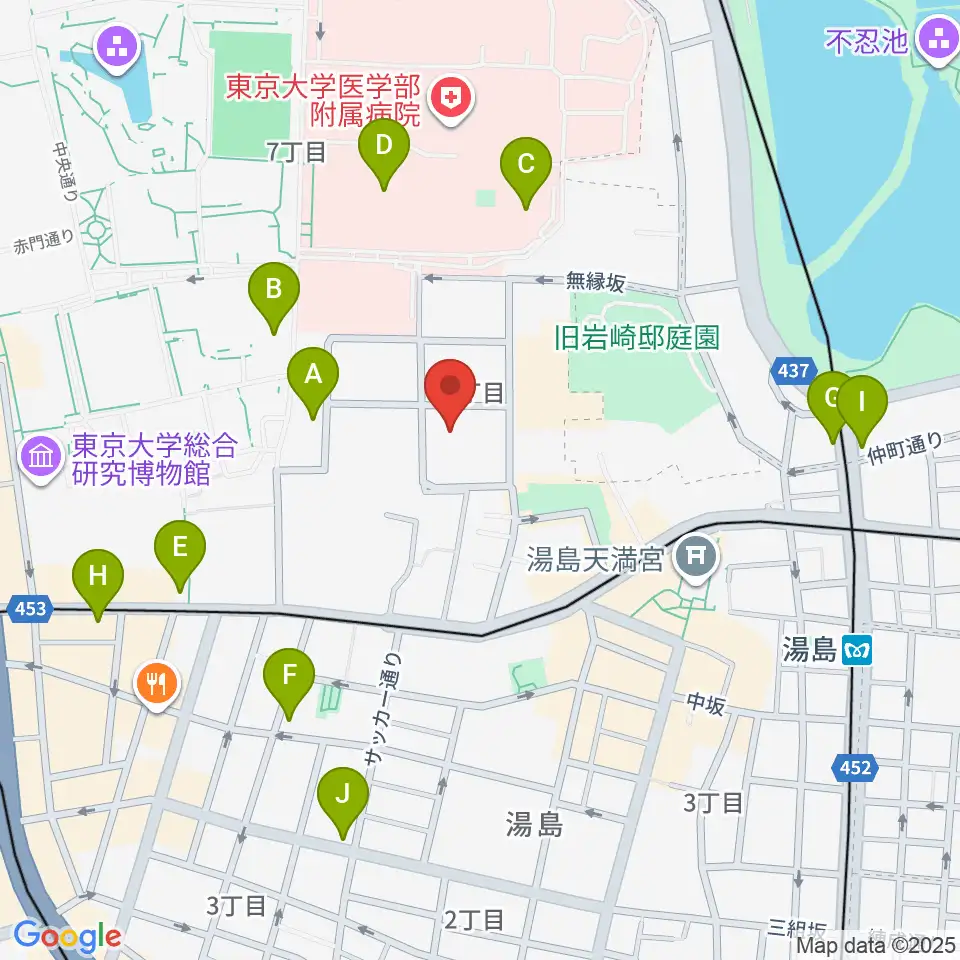 文京区青少年プラザb-lab周辺のコンビニエンスストア一覧地図