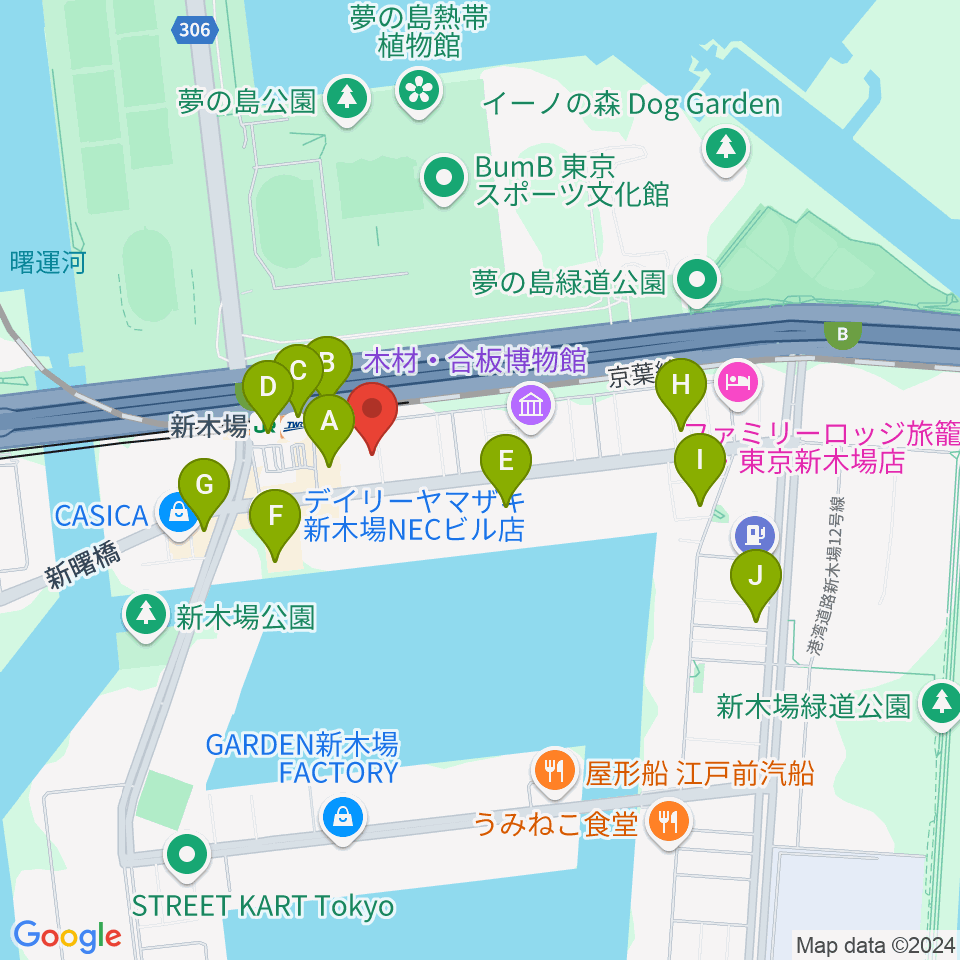 新木場1stRING周辺のコンビニエンスストア一覧地図