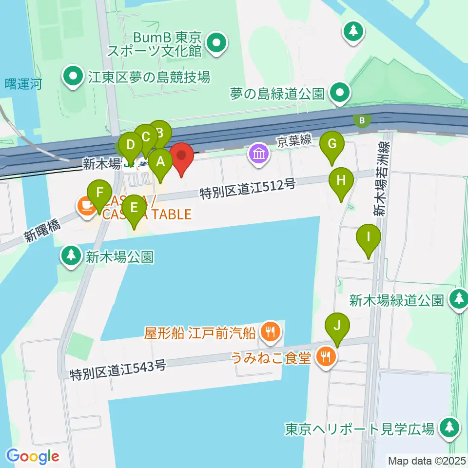 新木場1stRING周辺のコンビニエンスストア一覧地図