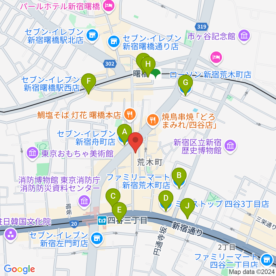 Bar un.10周辺のコンビニエンスストア一覧地図