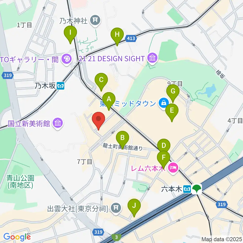 キーストンクラブ東京周辺のコンビニエンスストア一覧地図