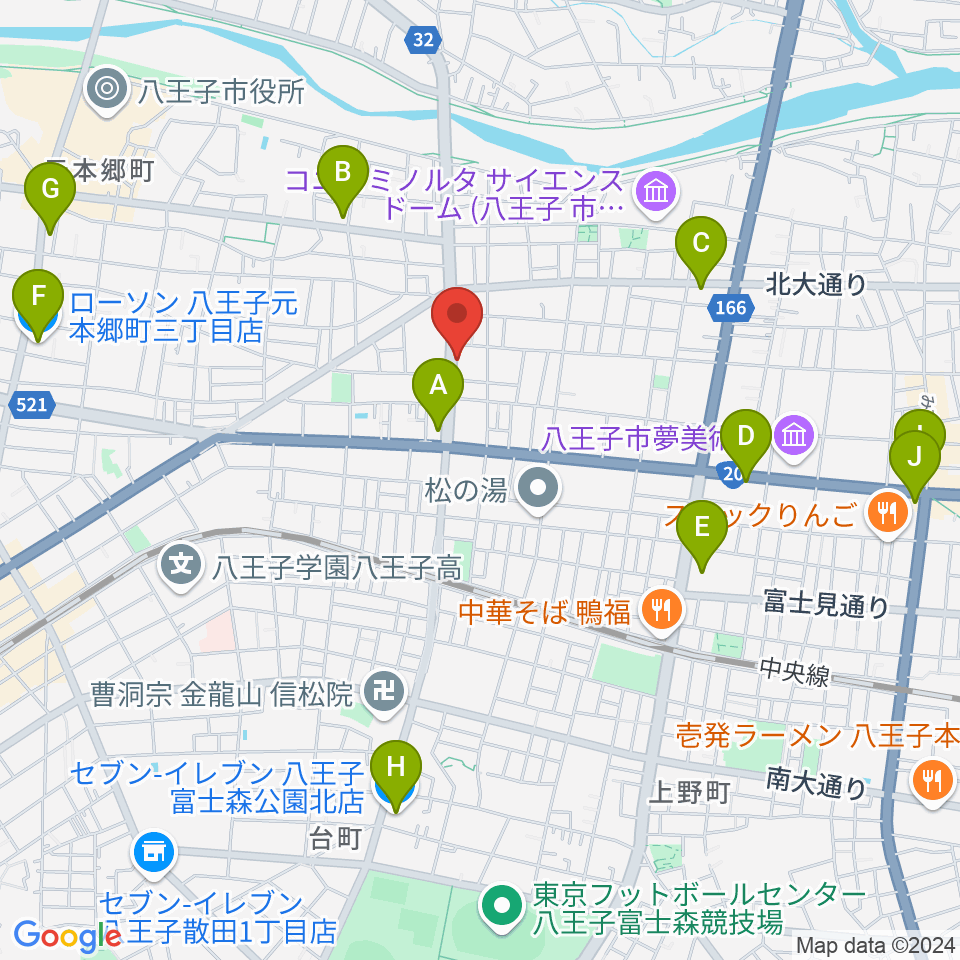 宮崎楽器周辺のコンビニエンスストア一覧地図