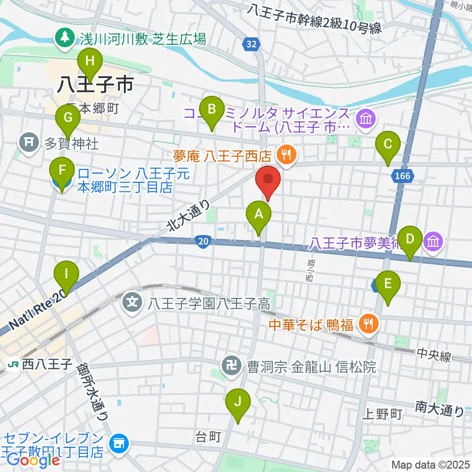 宮崎楽器周辺のコンビニエンスストア一覧地図
