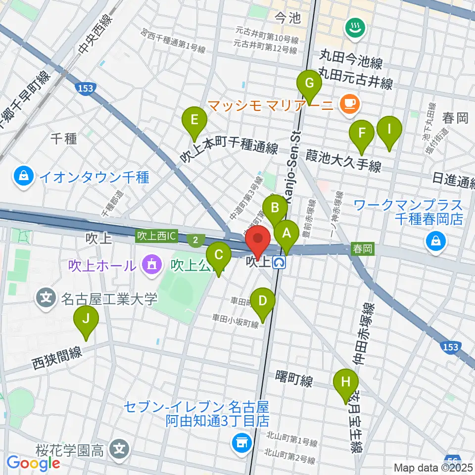 サタケドラムショップ周辺のコンビニエンスストア一覧地図