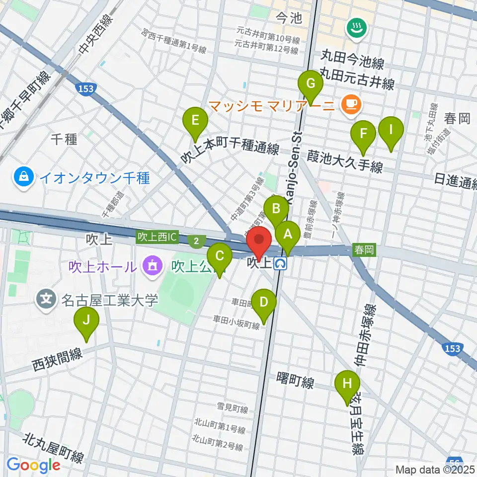 サタケドラムショップ周辺のコンビニエンスストア一覧地図