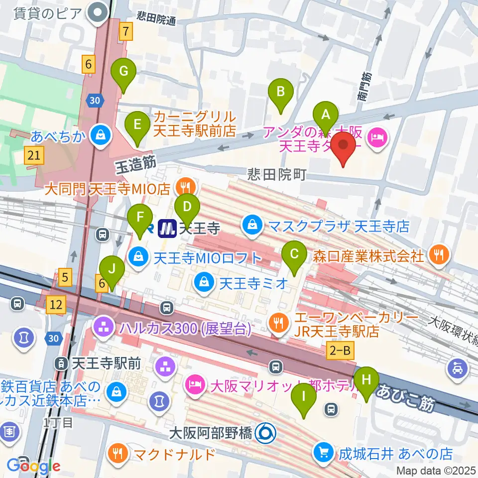 ヤンタスタジオ周辺のコンビニエンスストア一覧地図