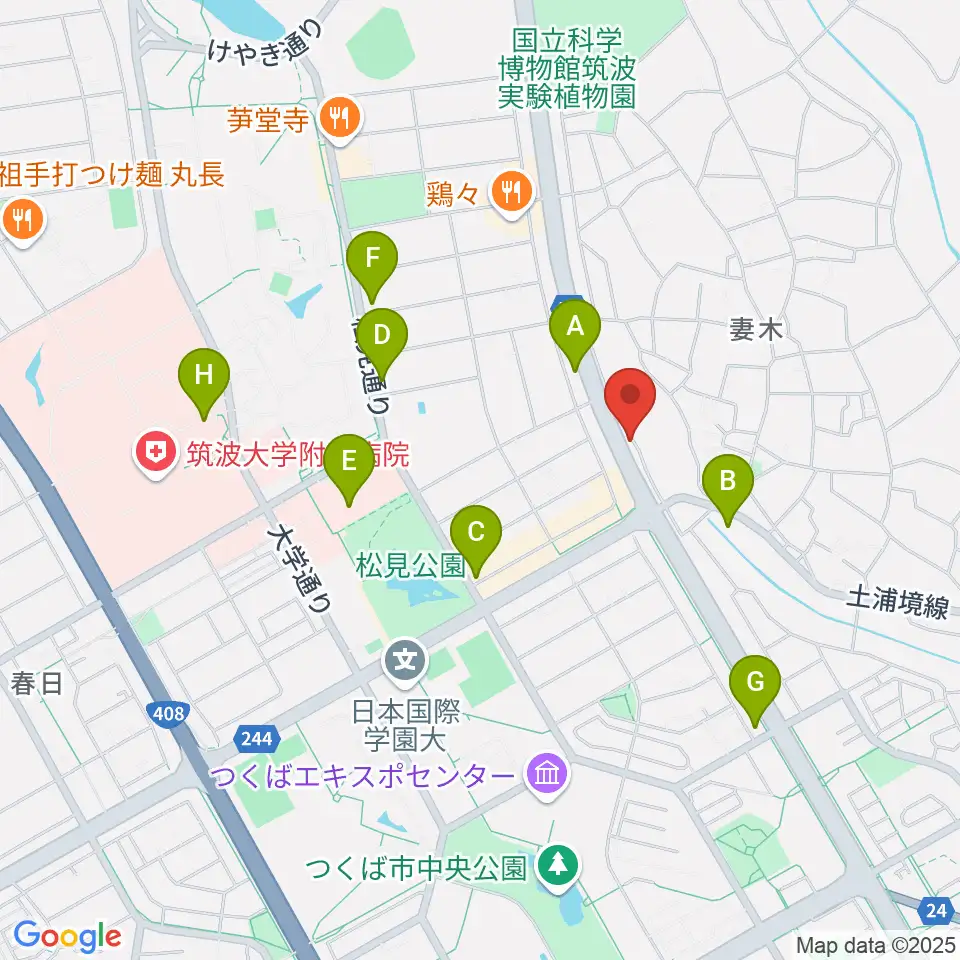 ホソダ興産グランドピアノ練習室周辺のコンビニエンスストア一覧地図