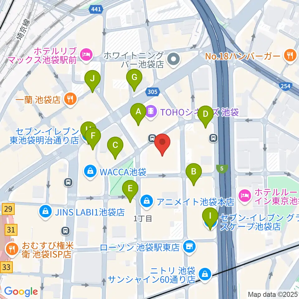 東京建物ブリリアホール周辺のコンビニエンスストア一覧地図