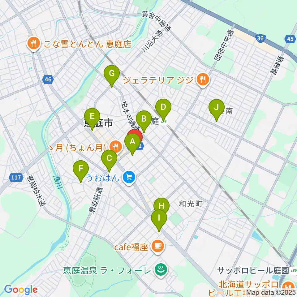 ディスカバリーファーム周辺のコンビニエンスストア一覧地図