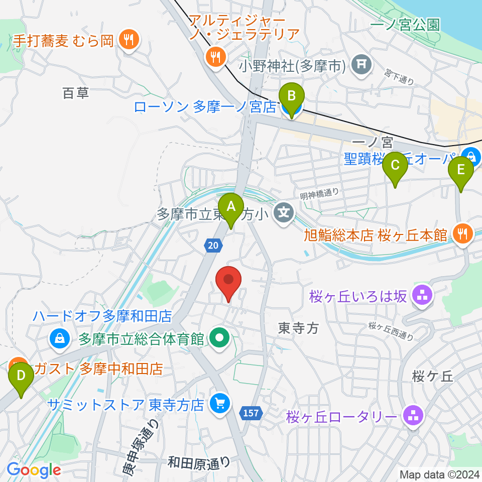 大樹バイオリン工房周辺のコンビニエンスストア一覧地図