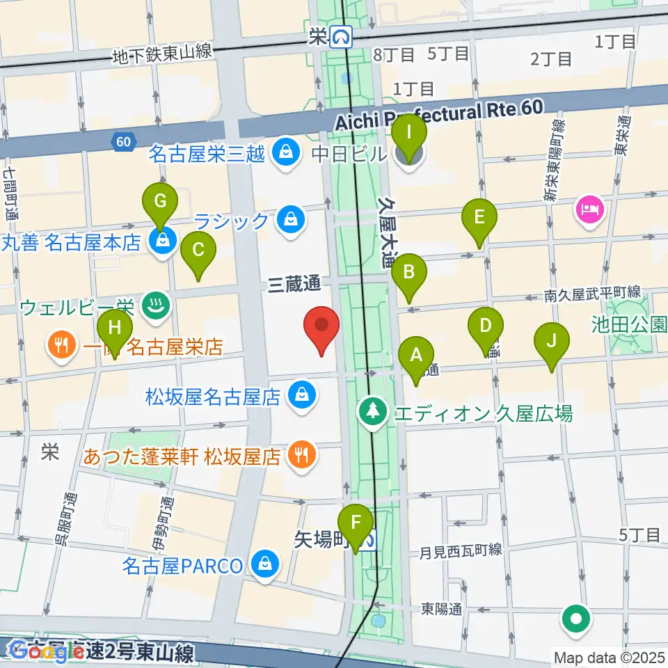 名古屋ReNY limited周辺のコンビニエンスストア一覧地図