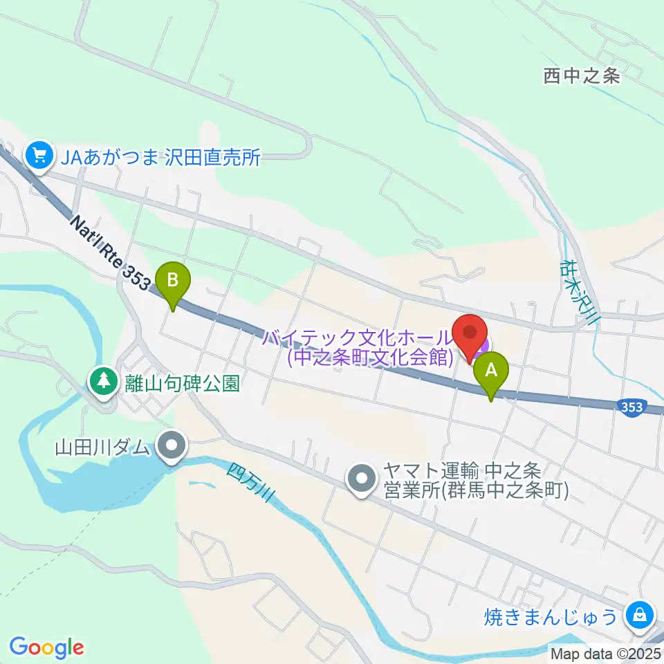 バイテック文化ホール周辺のコンビニエンスストア一覧地図