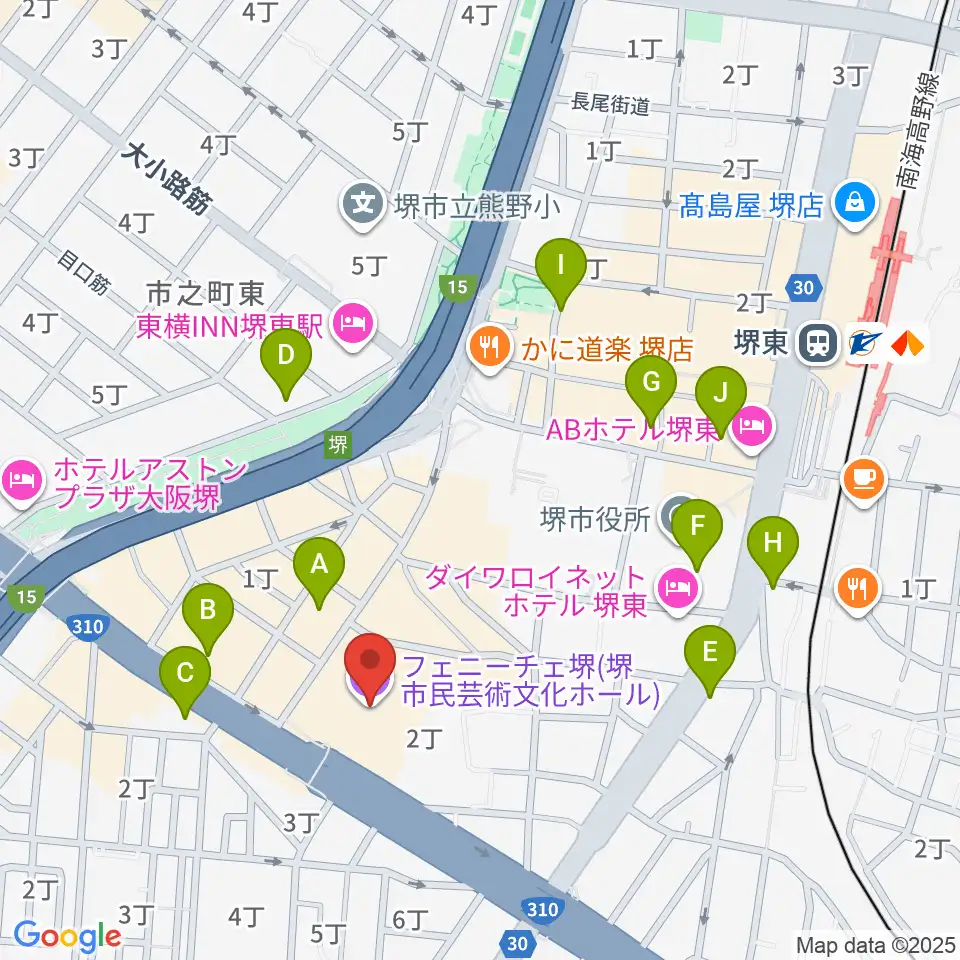 フェニーチェ堺周辺のコンビニエンスストア一覧地図