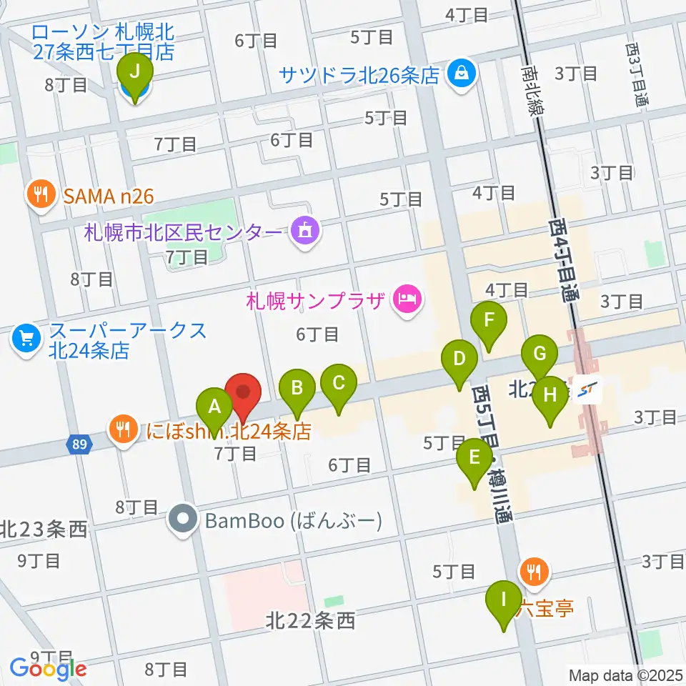 ジングルホール周辺のコンビニエンスストア一覧地図