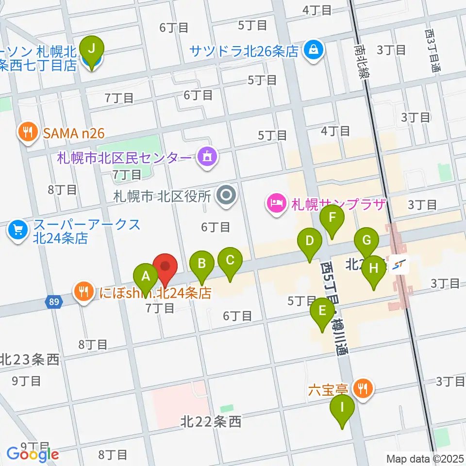 ジングルホール周辺のコンビニエンスストア一覧地図