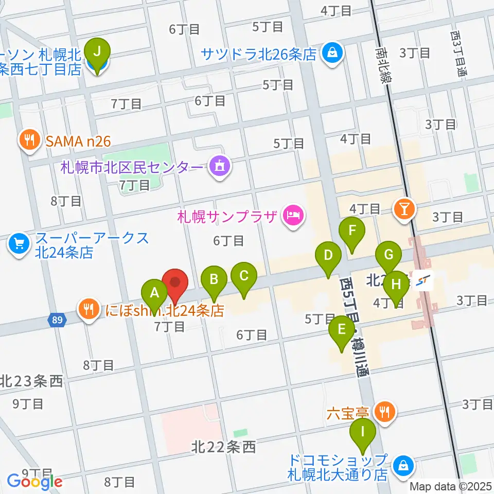 ジングルホール周辺のコンビニエンスストア一覧地図