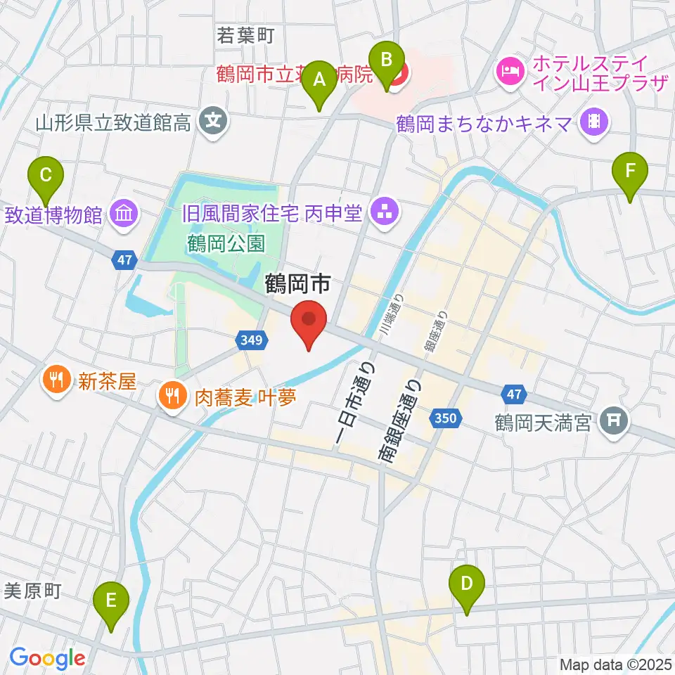 荘銀タクト鶴岡周辺のコンビニエンスストア一覧地図
