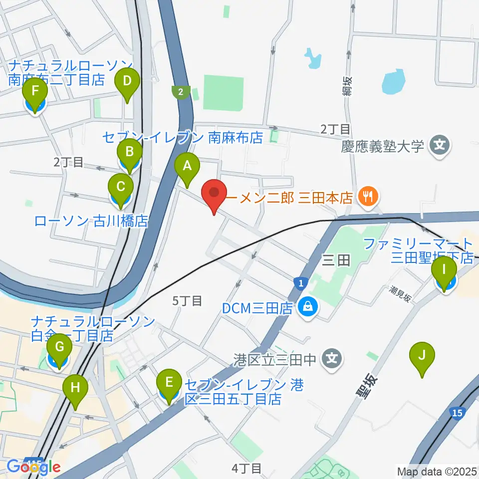 白金高輪セレネb2周辺のコンビニエンスストア一覧地図