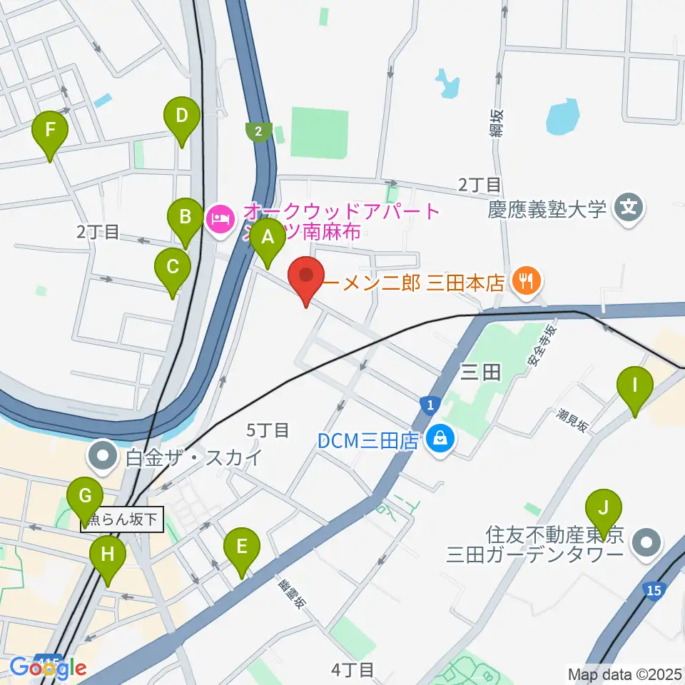 白金高輪セレネb2周辺のコンビニエンスストア一覧地図