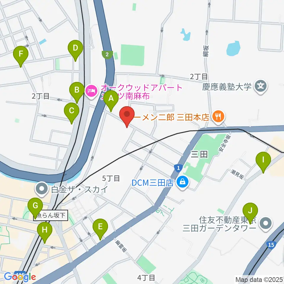 白金高輪セレネb2周辺のコンビニエンスストア一覧地図