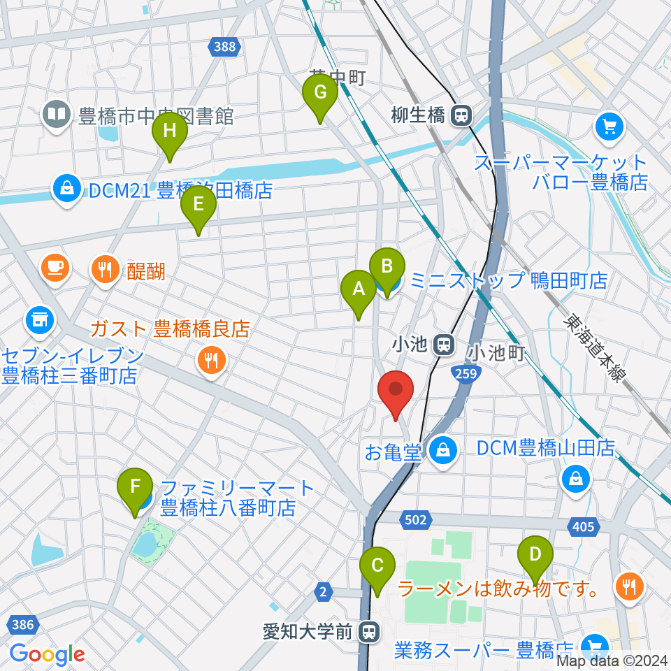 天水周辺のコンビニエンスストア一覧地図