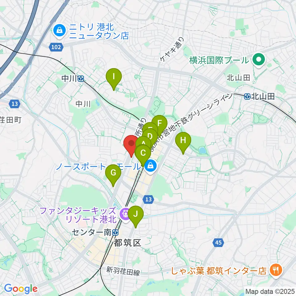 T-Music Yokohama周辺のコンビニエンスストア一覧地図