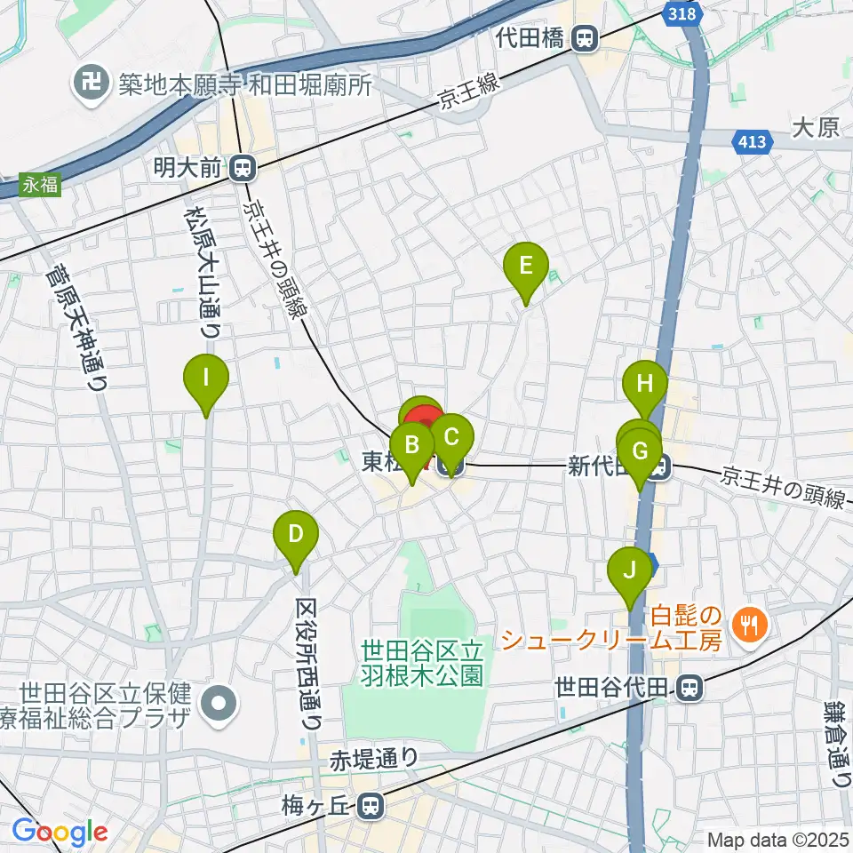 music studio MAYS周辺のコンビニエンスストア一覧地図