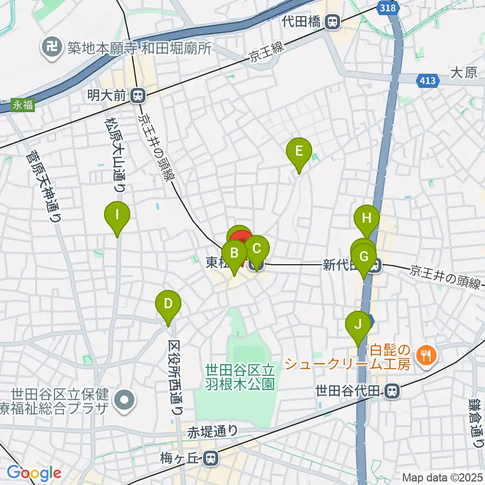music studio MAYS周辺のコンビニエンスストア一覧地図