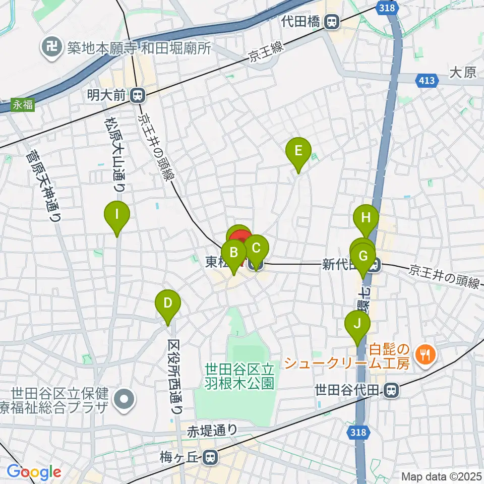 music studio MAYS周辺のコンビニエンスストア一覧地図