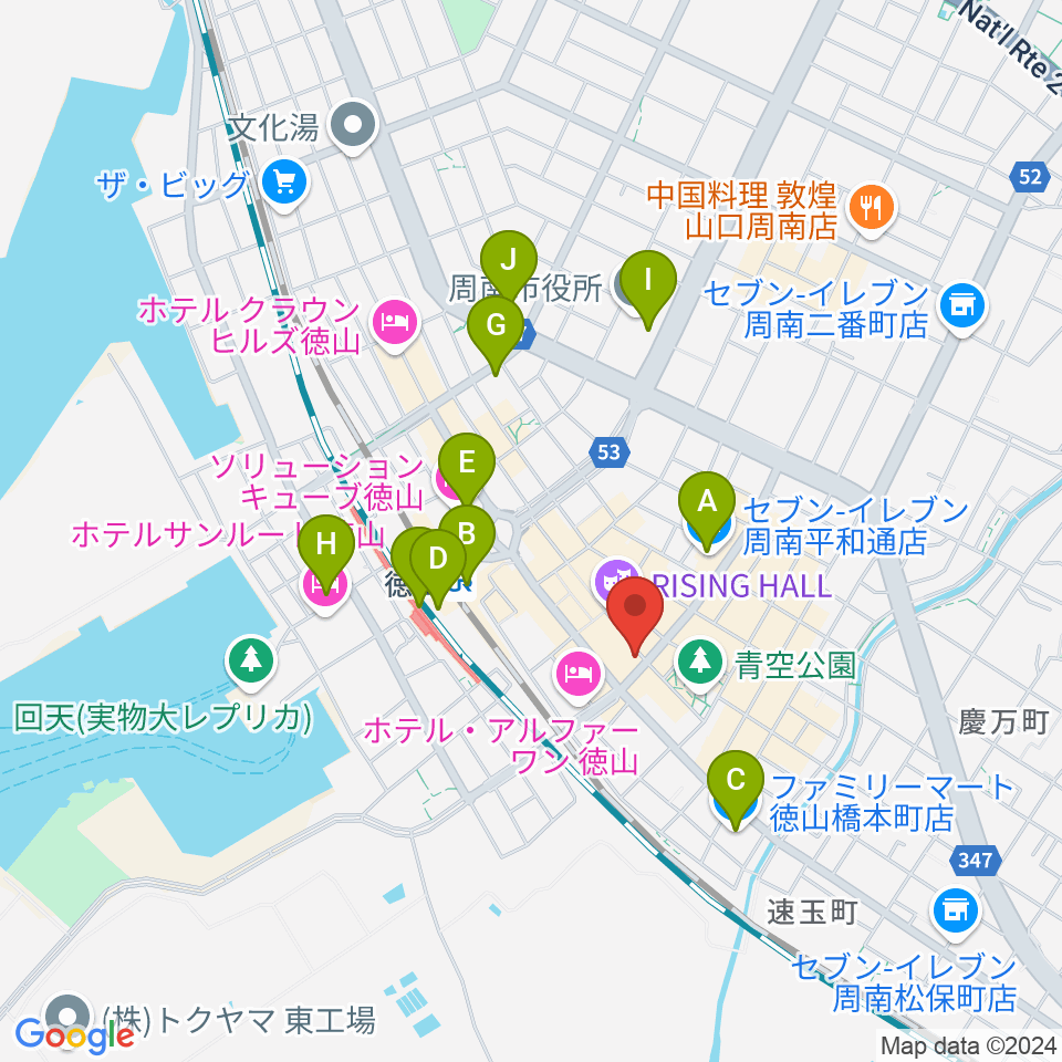 周南LIVE TAKU周辺のコンビニエンスストア一覧地図