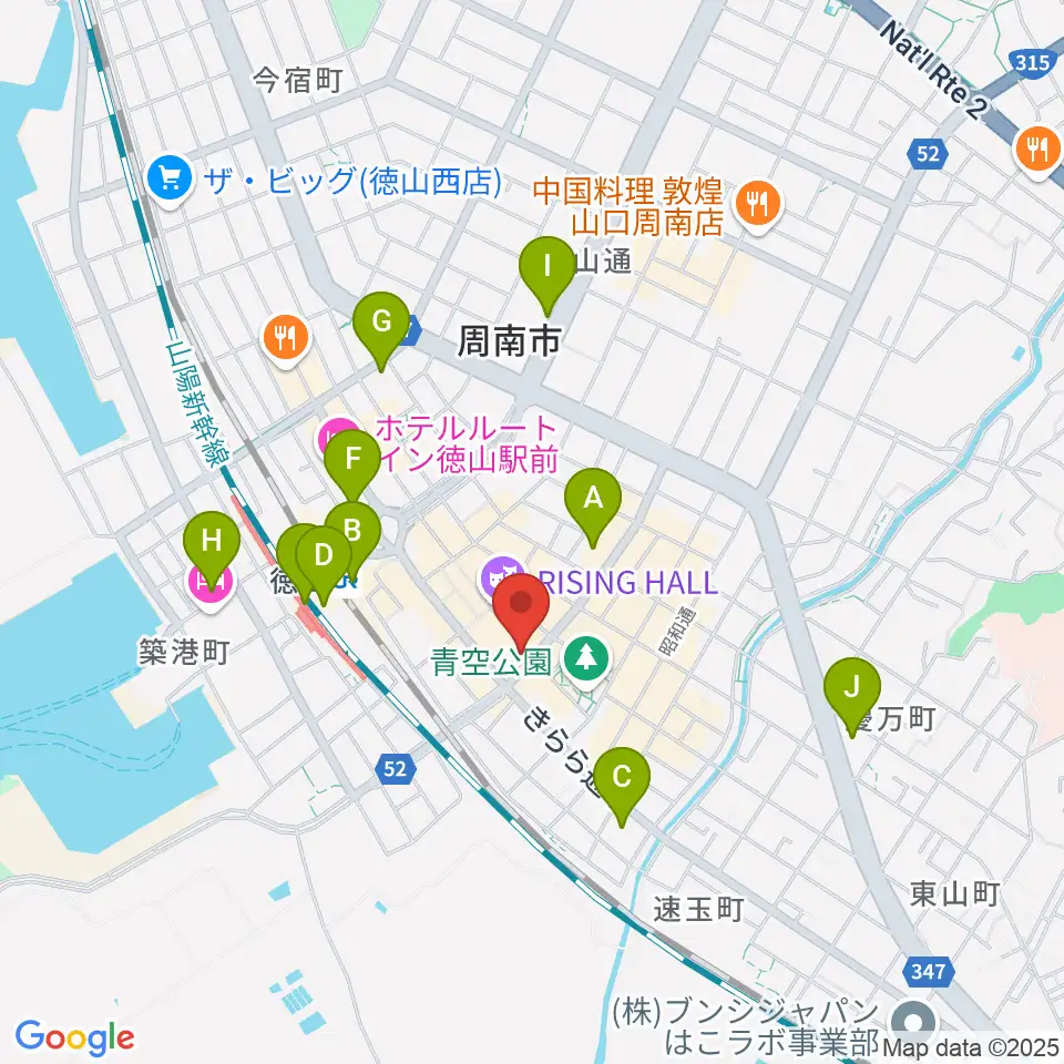 周南LIVE TAKU周辺のコンビニエンスストア一覧地図
