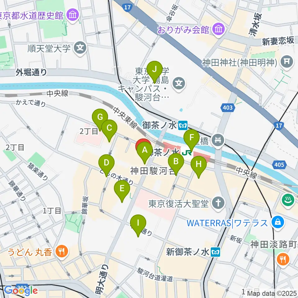 BIGBOSSお茶の水店 別館周辺のコンビニエンスストア一覧地図