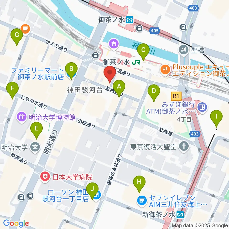ＡＡＡイワタ楽器周辺のコンビニエンスストア一覧地図