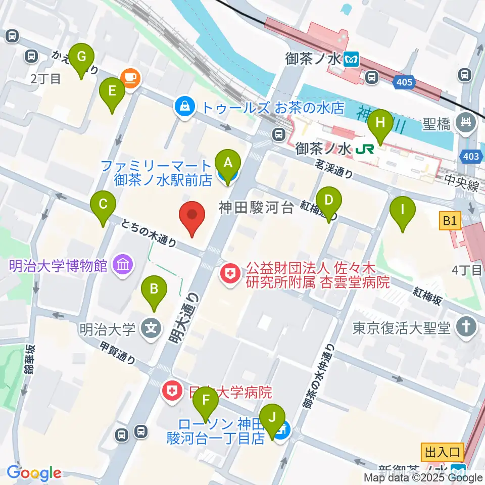 ディスクユニオン JazzTOKYO周辺のコンビニエンスストア一覧地図