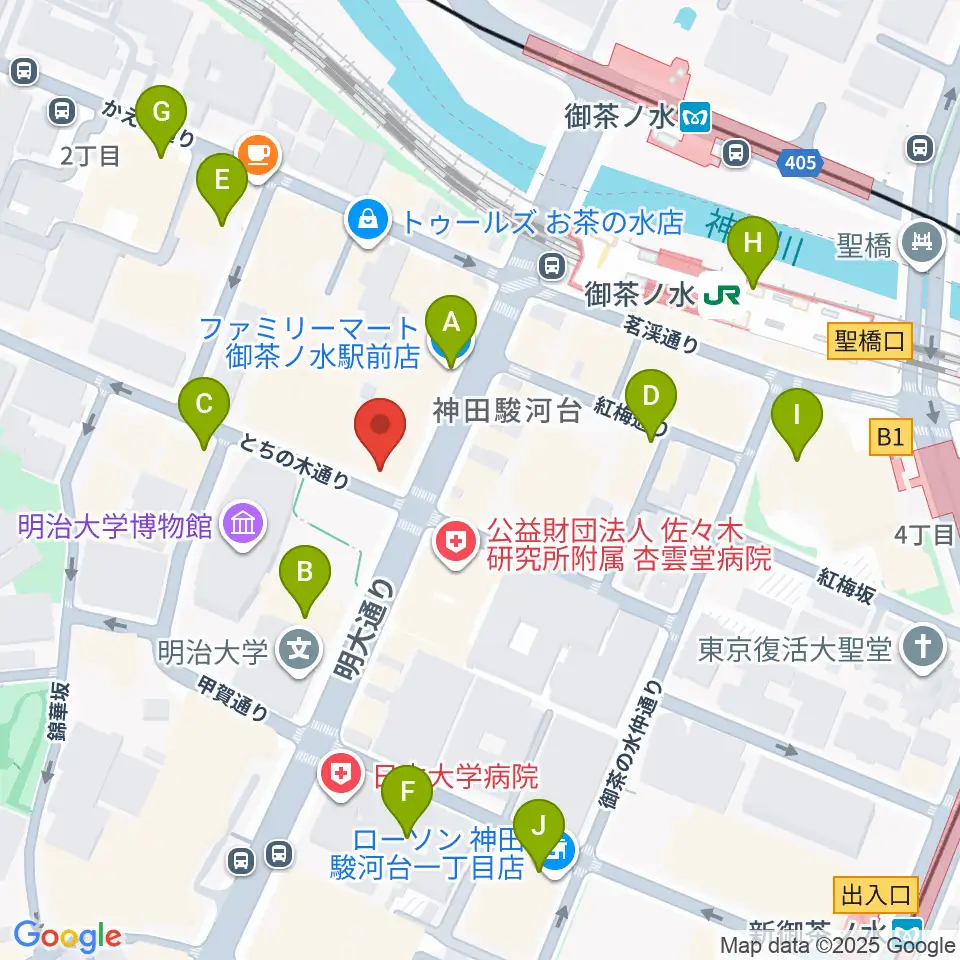 ディスクユニオン JazzTOKYO周辺のコンビニエンスストア一覧地図