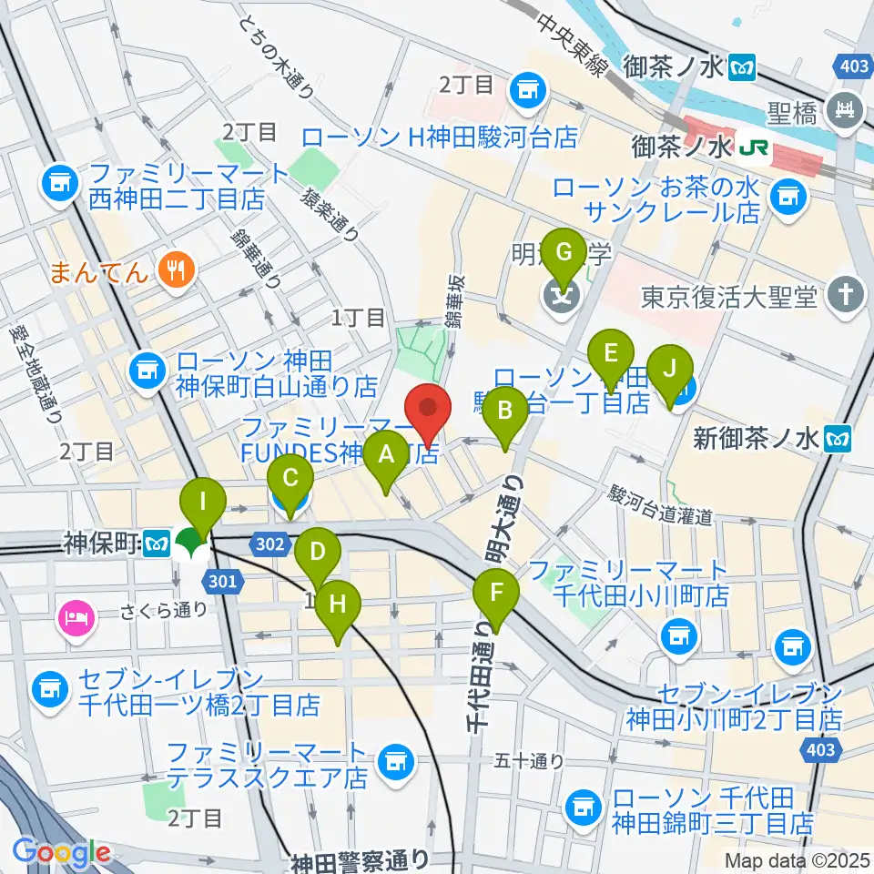 アイゼナハ音楽院周辺のコンビニエンスストア一覧地図