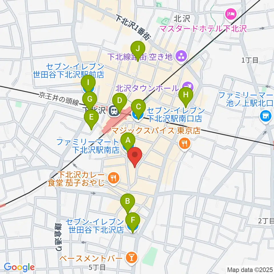 下北沢 近松周辺のコンビニエンスストア一覧地図