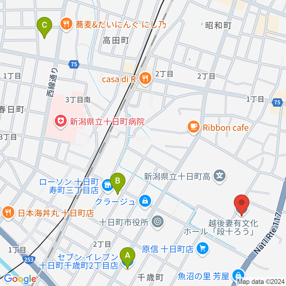 越後妻有文化ホール 段十ろう周辺のコンビニエンスストア一覧地図